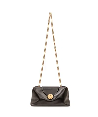Versace Chain Shoulder Bag In Brown