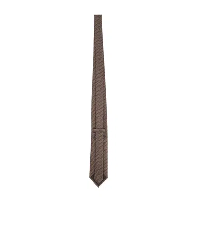 Tom Ford Textured Pattern Tie In Purple
