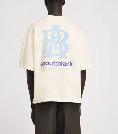Aboutblank About:blank Cotton Logo Oversized T-shirt In Ivory