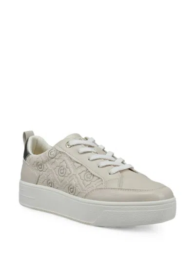 Bugatti Monogram-embossed Metallic-effect Sneakers In Neutral
