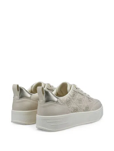 Bugatti Monogram-embossed Metallic-effect Sneakers In Neutral