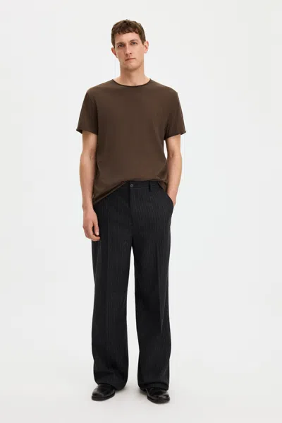 Filippa K Roll Neck Tee In Brown