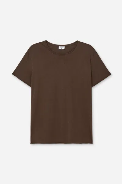 Filippa K Roll Neck Tee In Brown