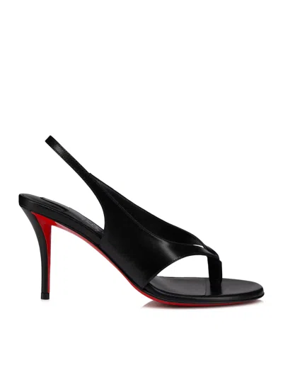 Christian Louboutin Miss Z Infradita 80 Leather Sandals In Black