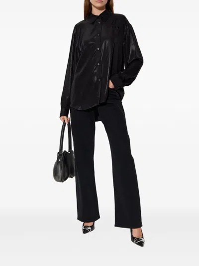 Diesel C-simplier Buttoned Logo Shirt In Black
