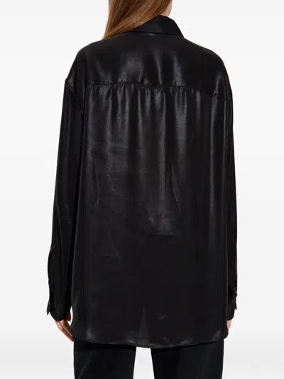 Diesel C-simplier Buttoned Logo Shirt In Black