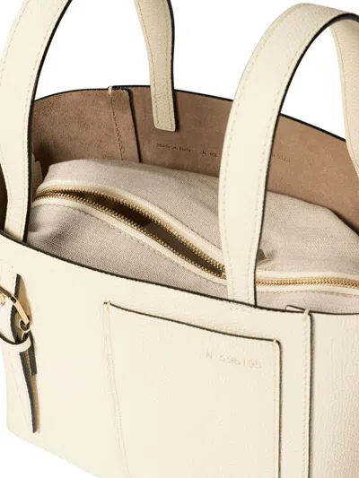 Valextra "soft Micro" Small Handbag In White