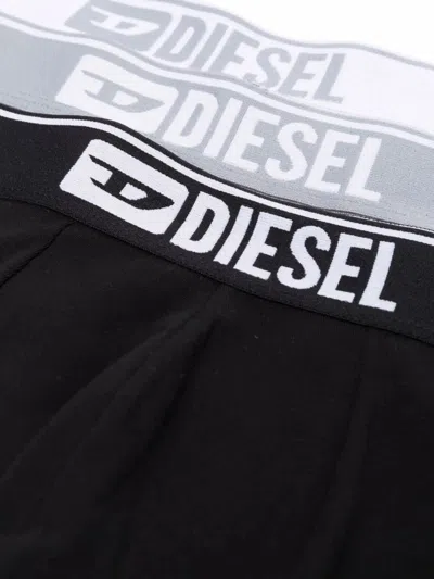 Diesel Black Cotton Polyamide Polyester Underwear In Multi