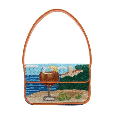Staud Tommy Beaded Bag Sunset Spritz In Multicolor