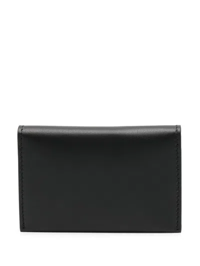 Acne Studios Leather Flap Wallet In Black