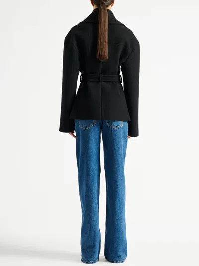 Balmain Short Coat In Black