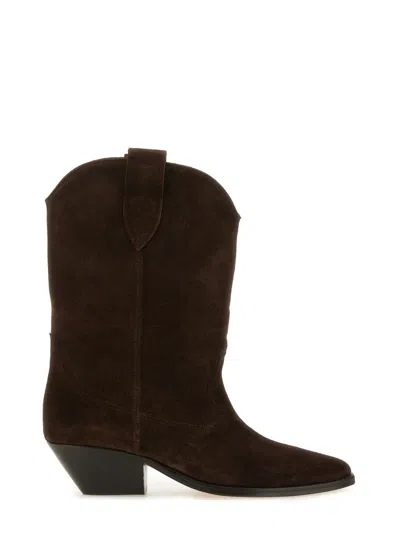 Isabel Marant Suede Boots With Pointed Toes In Multi