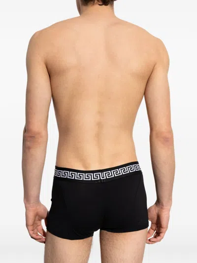 Versace Greca Two-pack Boxer Briefs In White