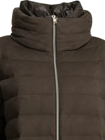 Herno "resort" Short Down Jacket In Brown