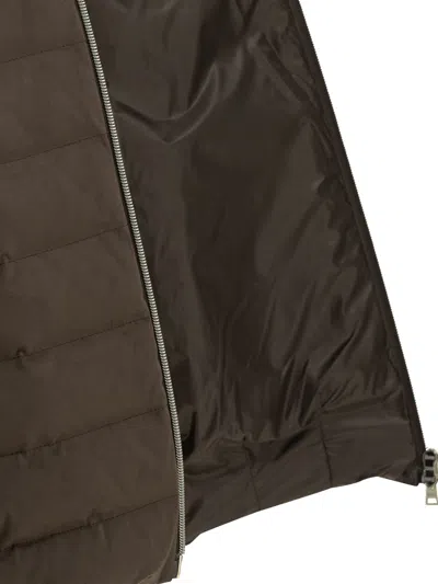 Herno "resort" Short Down Jacket In Brown