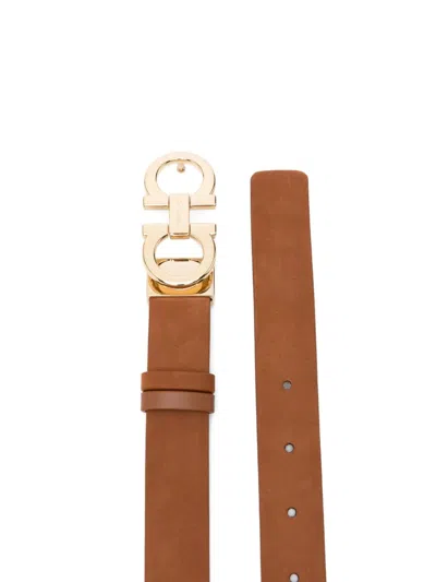 Ferragamo Leather Belt In Pattern