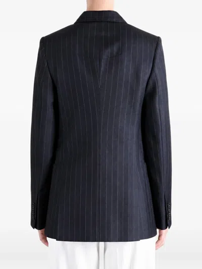 Givenchy Double Breasted Jacket With Pockets In Blue
