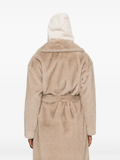 Herno Belted Single-breasted Coat In Brown