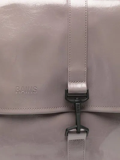 Rains Mini W3 Glaze-effect Backpack In Orange