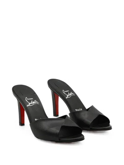 Christian Louboutin Fanny Slide Leather Heeled Mules 85 In Black