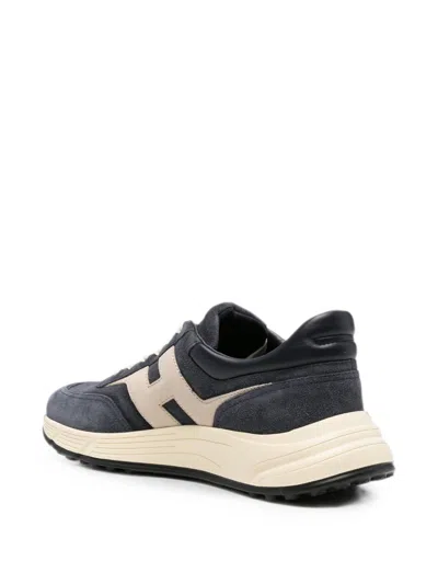 Hogan Hyperlight Leather Sneakers In Blue