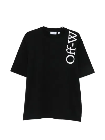Off-white Off White Vertical Bookish Skate Cotton T-shirt In Black
