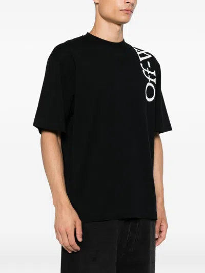Off-white Off White Vertical Bookish Skate Cotton T-shirt In Black