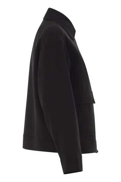 Max Mara Studio Boxy Fit Jacket In Black