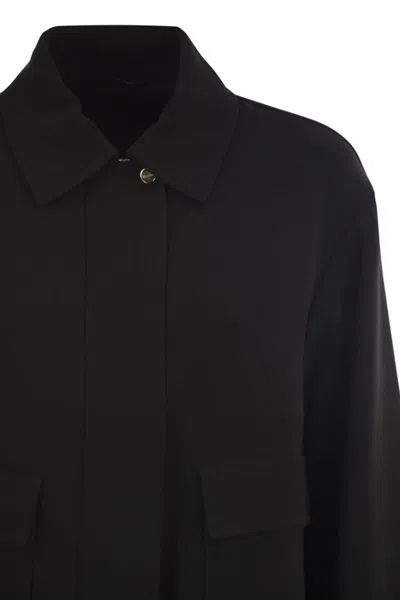 Max Mara Studio Boxy Fit Jacket In Black