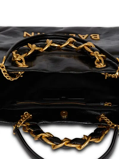 Balmain Open Tote Large In Black