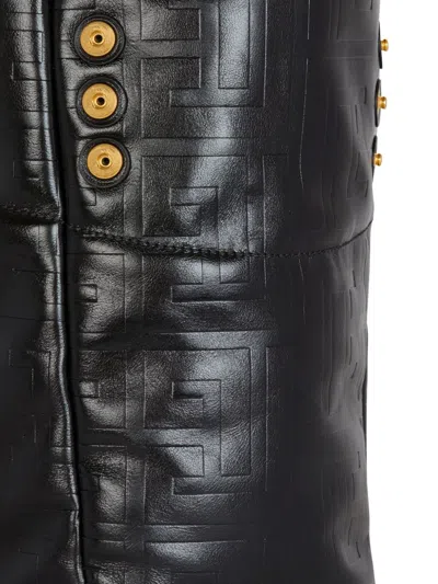 Balmain Open Tote Large In Black