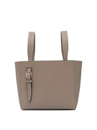 Valextra "soft Micro" Small Handbag In Beige