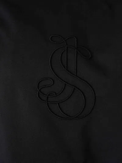 Jil Sander Embroidery Button Bomber Jacket In Black