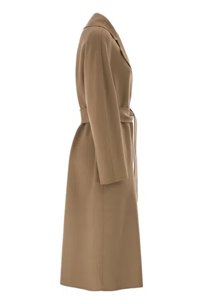 Max Mara Studio "mst Cles" Classic Coat In Brown