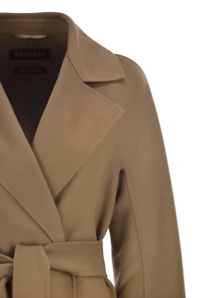 Max Mara Studio "mst Cles" Classic Coat In Brown