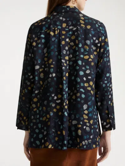 Marella Black Abstract Spotted Pattern Blouse In Multi