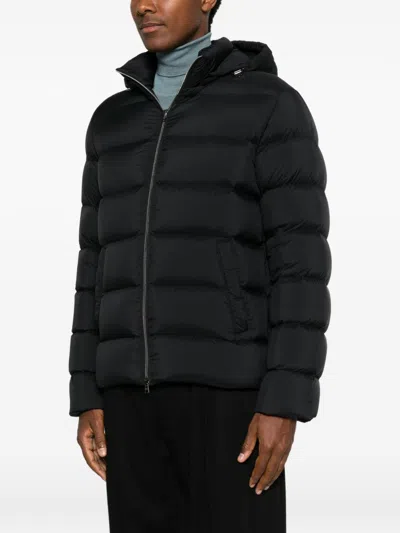 Herno Nylon Down Jacket In Black