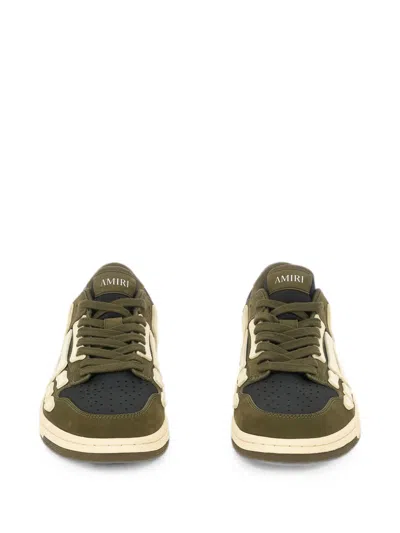 Amiri Panel Sneakers Rubber Sole Low Top In Green