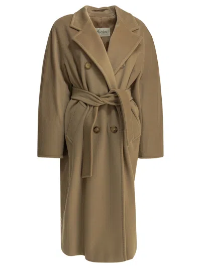 Max Mara Maxmara Madame Virgin Wool And Cashmere Coat In Brown