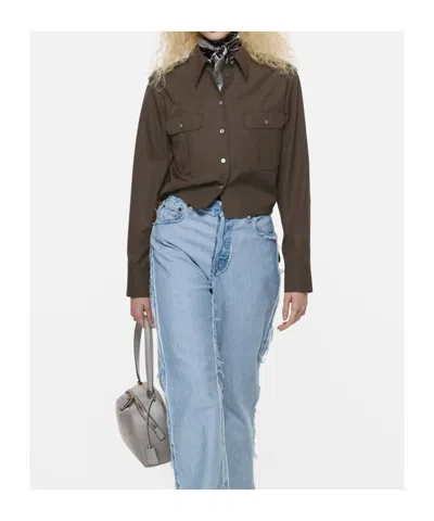 Acne Studios Button-up Over Shirt In Brown