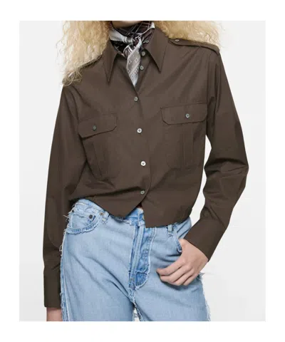 Acne Studios Button-up Over Shirt In Brown