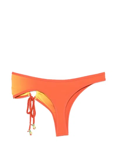Christopher Esber Cusa Side-tie Bikini Bottoms In Orange