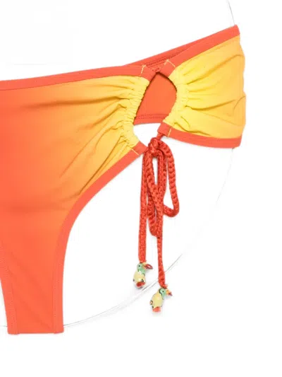 Christopher Esber Cusa Side-tie Bikini Bottoms In Orange
