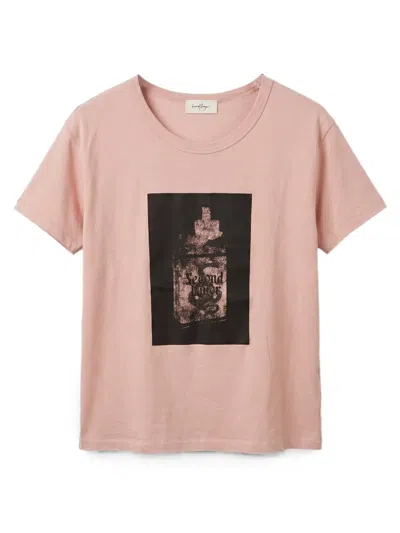 Second / Layer Graphic-print T-shirt In Pink