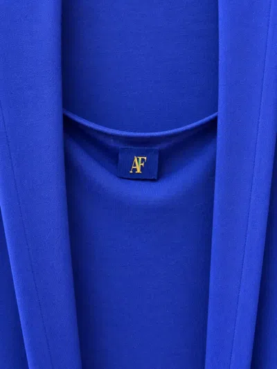 Alberta Ferretti Draped Open-front Top In Blue