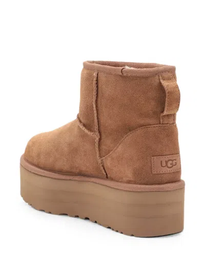 Ugg Platform Ankle Boots In Brown