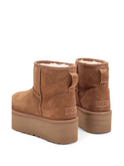Ugg Platform Ankle Boots In Brown
