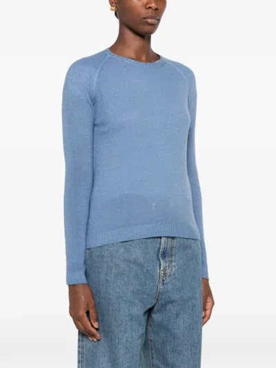 Base Round-neck Sweater In Blue