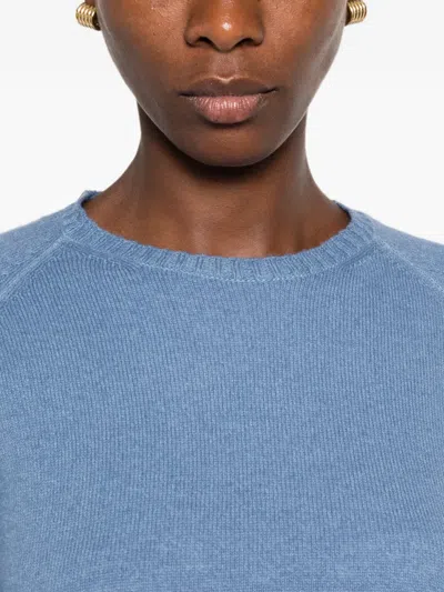 Base Round-neck Sweater In Blue