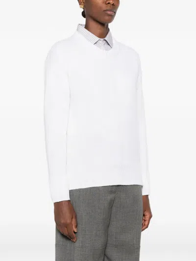 Base White Sweater In White